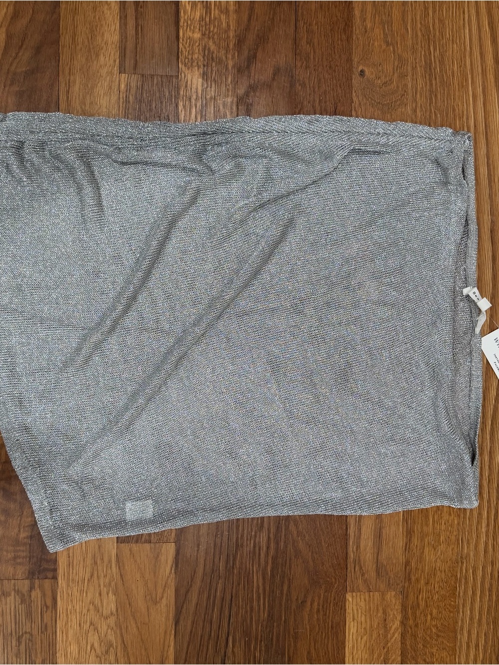 Bear Dance metallic silver coverup skirt